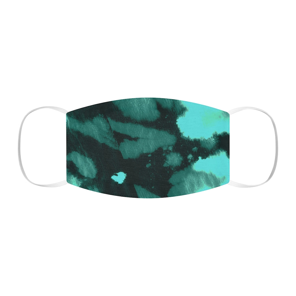 Abstract Face Mask | Deep Green River