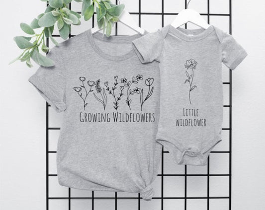 Mommy and Me Matching Tops | Growing Wildflowers / Little Wildflower