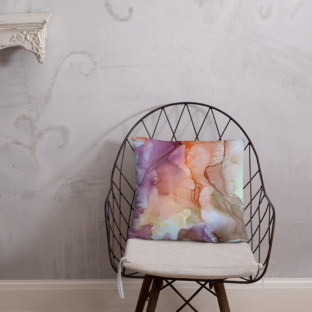 'Falling For You' Abstract Throw Pillow