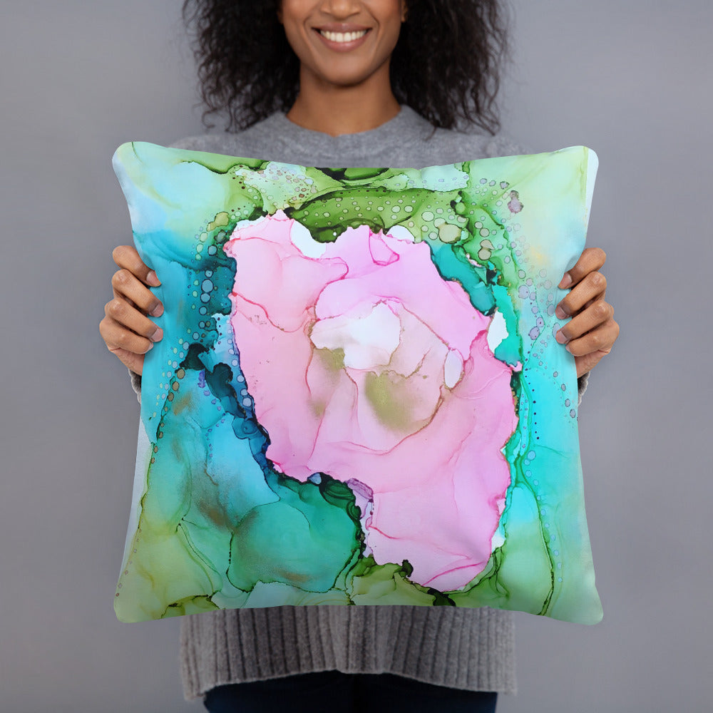 "Secret Garden" Abstract Throw Pillow
