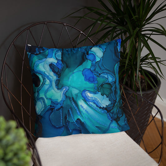 'Emergence II' Abstract Throw Pillow