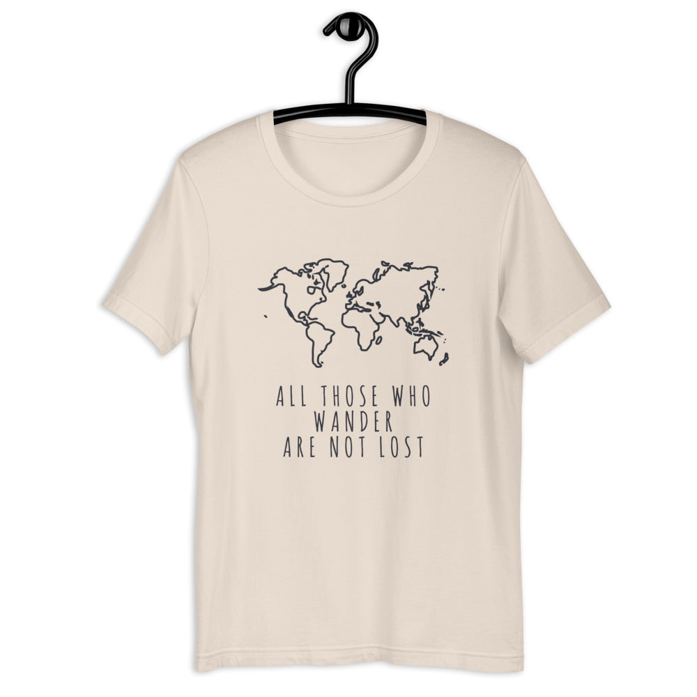 All Those Who Wander Are Not Lost Map Unisex Shirt