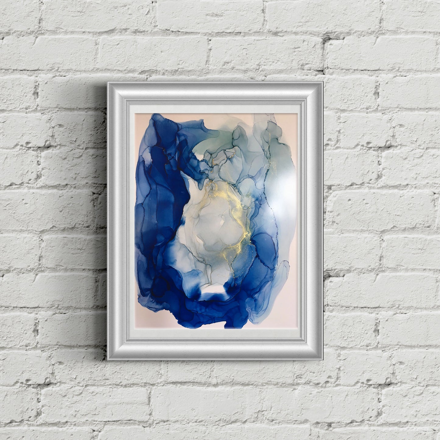 "Something Blue" Abstract Throw Pillow