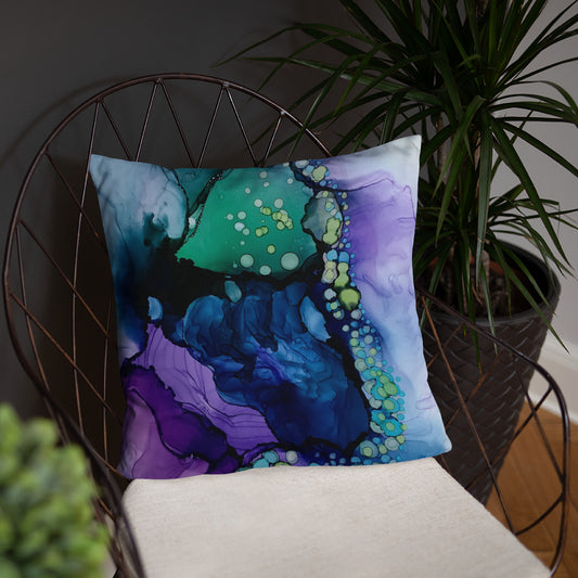 'Evanescent' Abstract Throw Pillow