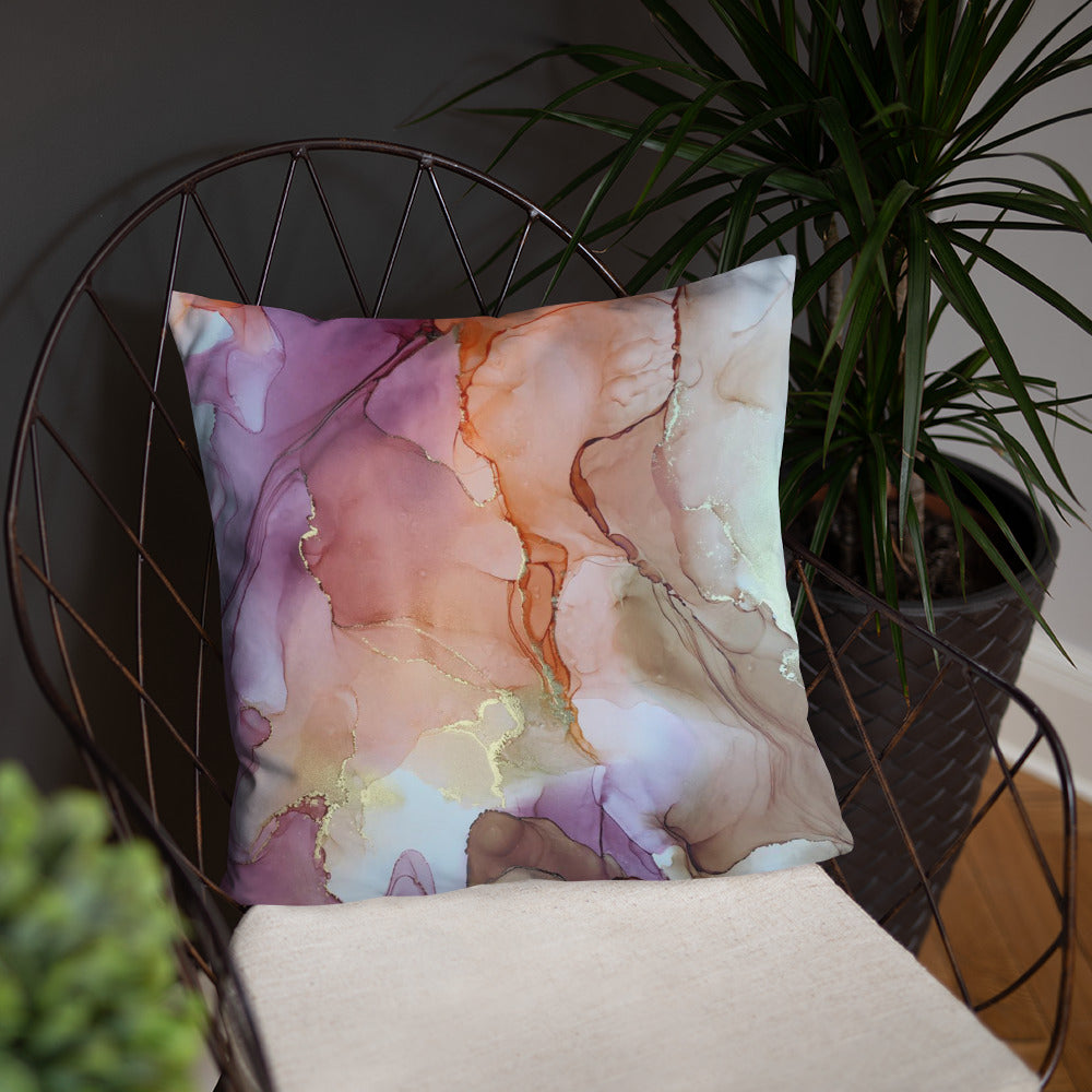 'Falling For You' Abstract Throw Pillow