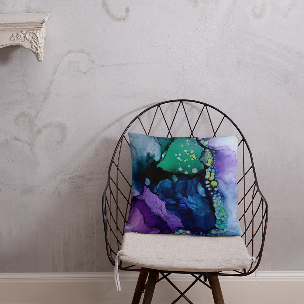 "Evanescent" Abstract Throw Pillow