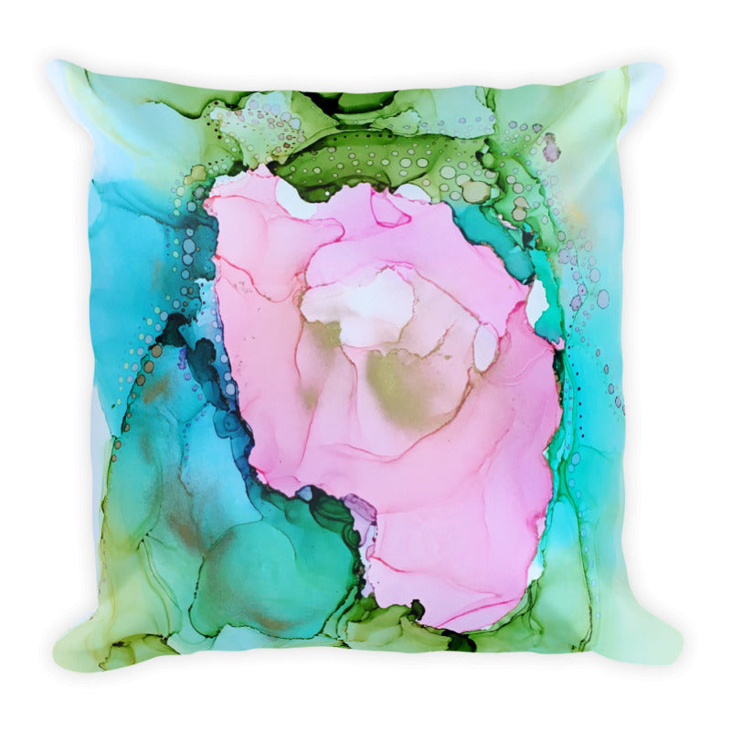 "Secret Garden" Abstract Throw Pillow