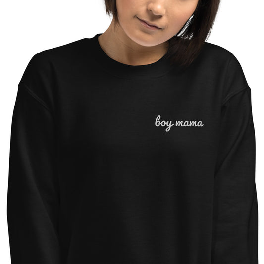 Boy Mama Embroidered Sweatshirt