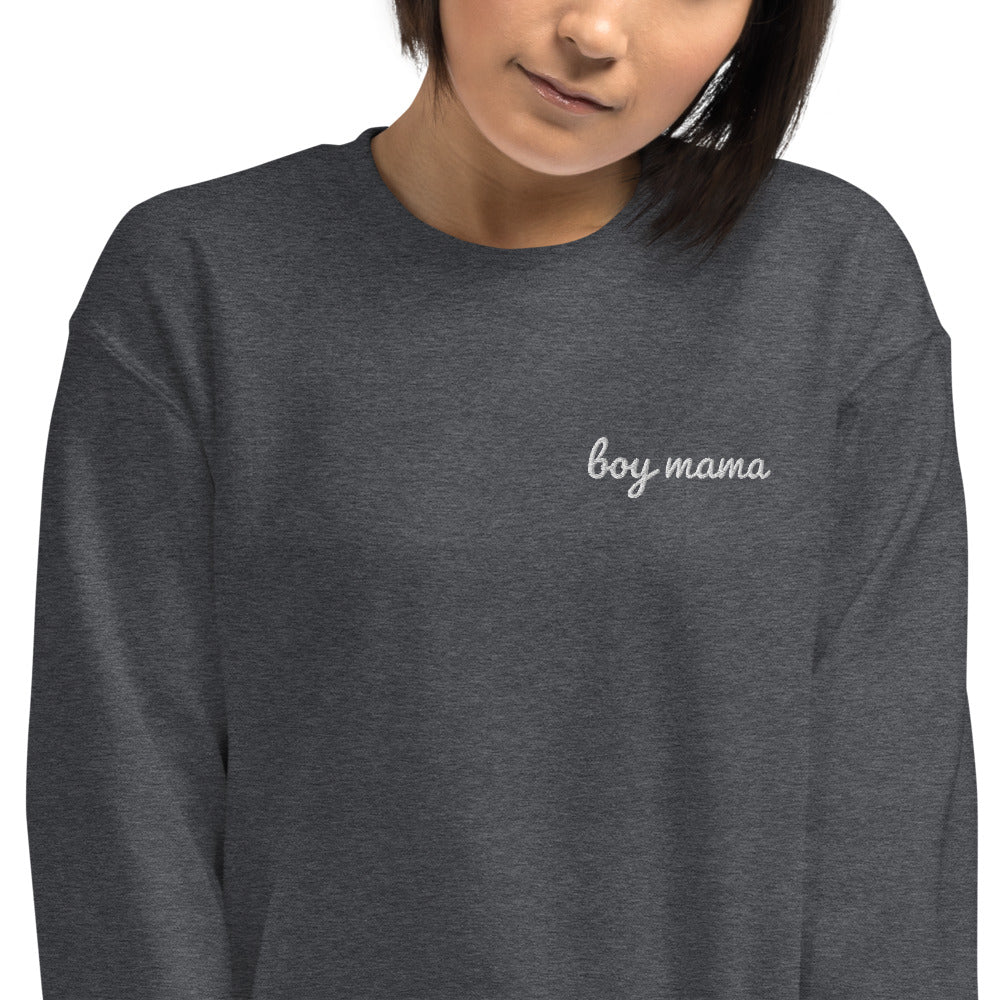 Boy Mama Embroidered Sweatshirt