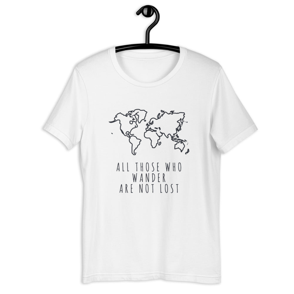 All Those Who Wander Are Not Lost Map Unisex Shirt